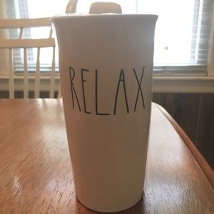 Rae Dunn Relax Coffee Tumbler New
